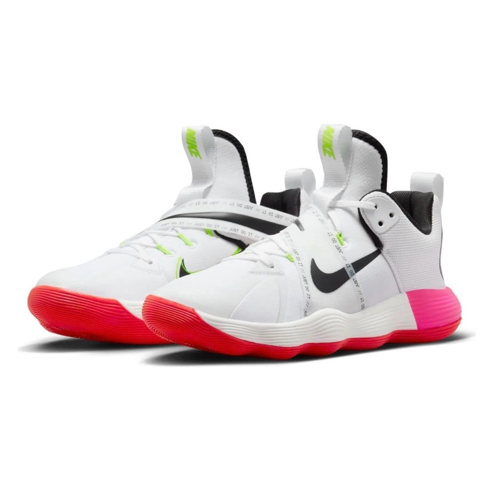 Nike hyper set volleyball White Black Pink Athletic Shoes! W11 M9.5